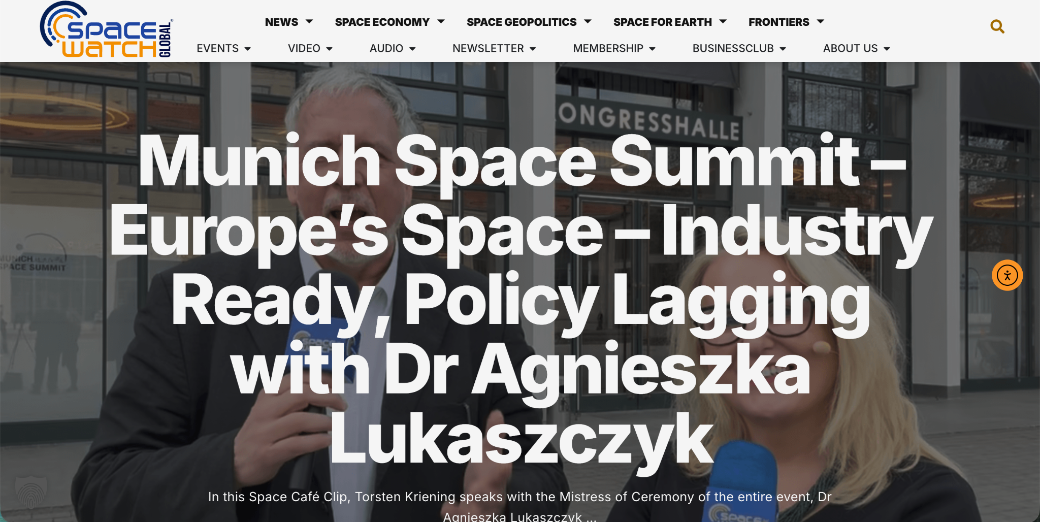 Read more about the article Munich Space Summit — Europe’s Space Industry Ready, Policy Lagging with Dr. Agnieszka Lukaszczyk