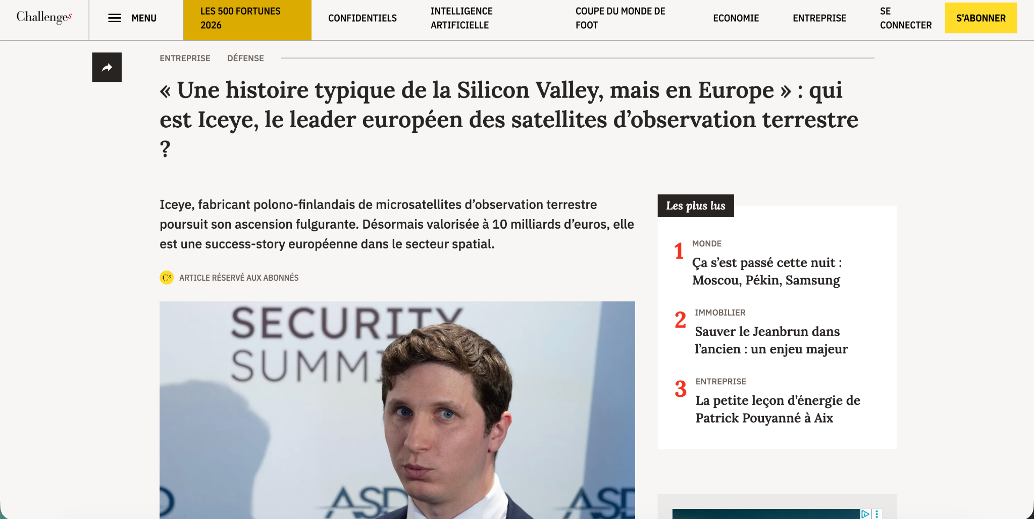 Read more about the article Une histoire typique de la Silicon Valley, mais en Europe : qui est Iceye, le leader européen des satellites d’observation terrestre ?