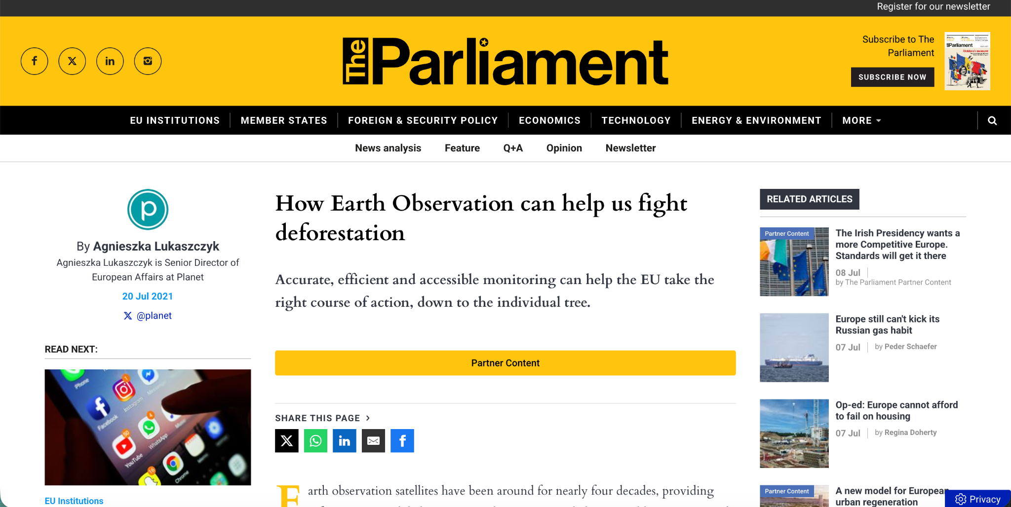 Read more about the article How Earth Observation Can Help Us Fight Deforestation