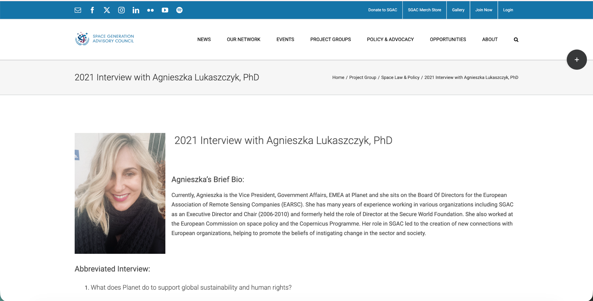 Read more about the article 2021 Interview with Agnieszka Lukaszczyk, PhD